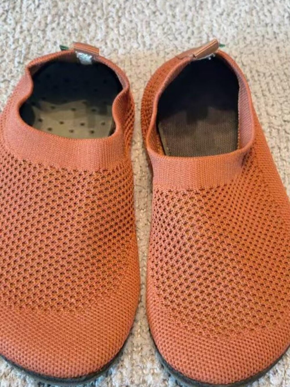 Saguaro Kids Barefoot Knit Shoes Orange Slip On Minimalist Size 12.5 13.5